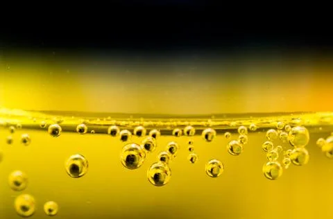 Macro Image of Sparkling Fizzy Bubbles Stock Photos