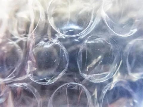 Macro impose of bubble wrap showing individual cells Stock Photos