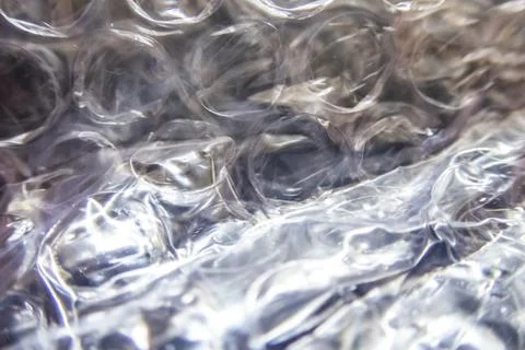 Macro impose of bubble wrap showing individual cells Stock Photos