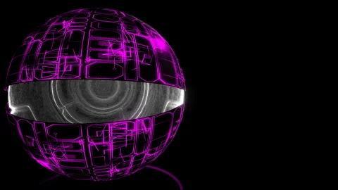 Macro Inspection of Glowing Digital Retina, 4K Stock Footage 337060277