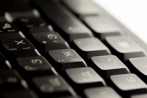 Macro laptop keyboard Stock Photos