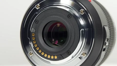 Macro lens mount of Micro Four Thirds system, MFT or M43 Stock Footage 330259718
