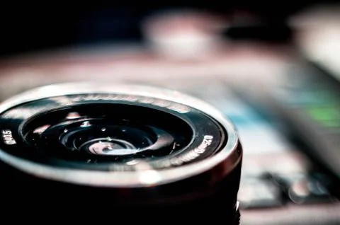 Macro of a lens Stock Photos