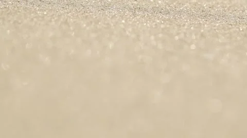 Macro lens shift focus of golden sand on beach Stock Footage 295918964