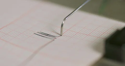 Macro lie detector machine being used Stock Footage 116559215