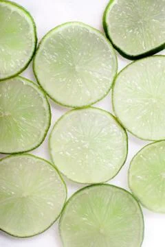 Macro of lime slices Stock Photos