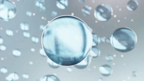 Macro Liquid Bubbles, bubbles water. Cosmetic cream seamless. Stock Footage 162847375