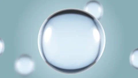 Macro Liquid Bubbles slow movement . Liquid Cream gel transparent cosmetic s Stock Footage