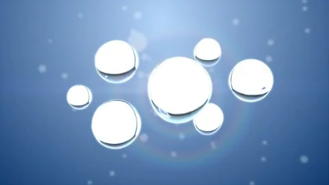 Macro Liquid Bubbles slow movement .gold bubbles water.Liquid Cream  Video stock 158320325