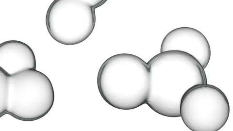 Macro Liquid Bubbles slow movement on white background. Stock Footage 167057739