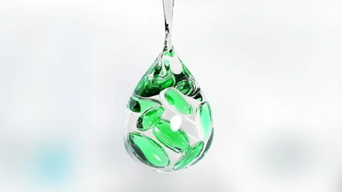 Macro Liquid Bubbles slow movement .bubbles water.Liquid Cream gel transparent Video stock 222783930