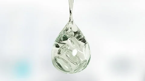 Macro Liquid Bubbles slow movement .bubbles water.Liquid Cream gel transparent Stock Footage 223054956