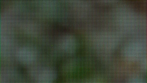 Macro liquid crystal IPS-matrix monitor with forest pattern Stock Footage 129221488