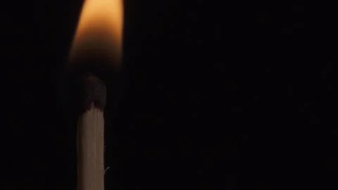 Macro Lucifer Match Slow Motion Burning 스톡 동영상 233353269