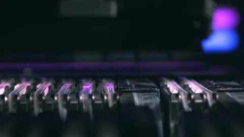 Macro of machine for automatic soldering of printed circuit boards Stock Footage 129671357