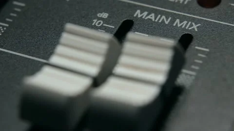 Macro Main Mix Levels Video stock 10828716