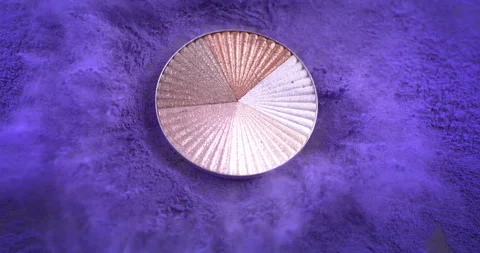 Macro of make up eyeshadow palette falls with colorful cosmetic powder splash Stock Footage 268986744