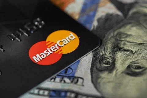 Macro of master card Stock Photos