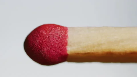 Macro match light horizontal Stock Footage 132481399