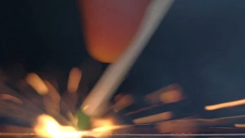 Macro-match lit on the boxes Stock-Footage 89878115
