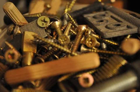 Macro materials nails Stock Photos