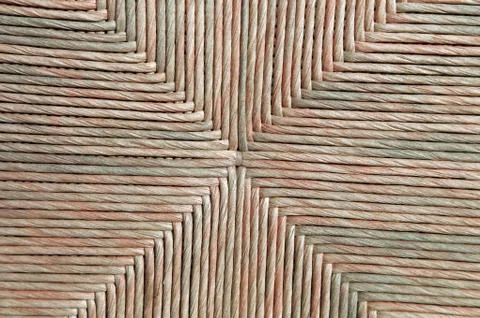 Macro mending of an antique chair in a rectangular shape with big X Foto stock