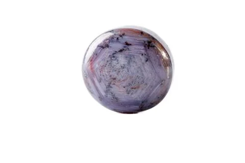 Macro of mineral Corundum Ruby Sapphire on white background 스톡 사진