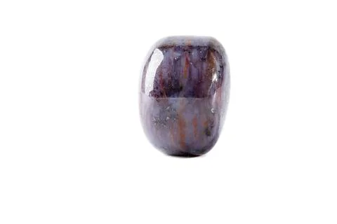 Macro of mineral Corundum Ruby Sapphire on white background 스톡 사진