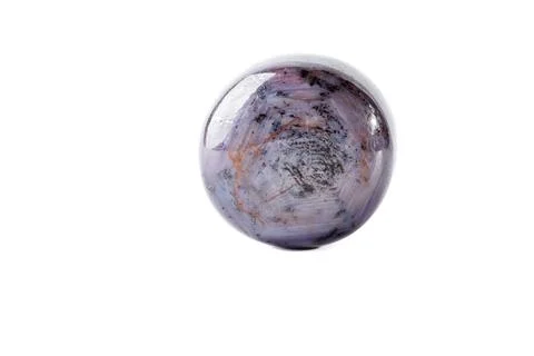 Macro of mineral Corundum Ruby Sapphire on white background Stock Photos