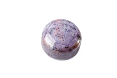 Macro of mineral Corundum Ruby Sapphire on white background Stock Photos