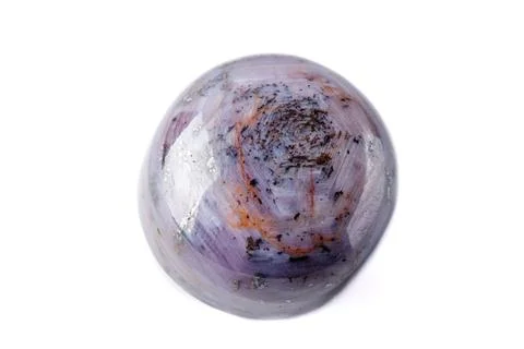 Macro of mineral Corundum Ruby Sapphire on white background Foto stock