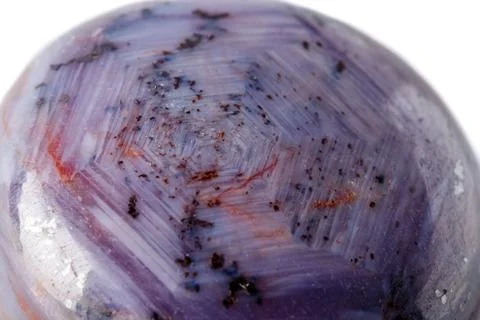 Macro of mineral Corundum Ruby Sapphire on white background 스톡 사진