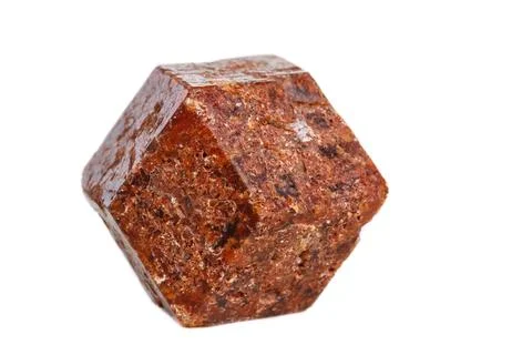 Macro mineral stone Garnet on a white background Stock Photos