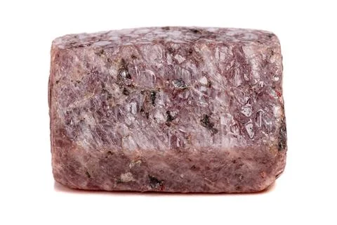 Macro mineral stone Ruby in the breed a white background Stock Photos