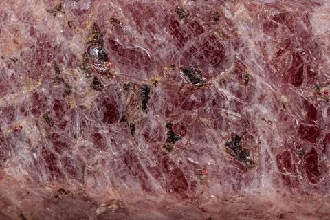 Macro mineral stone Ruby in the breed a white background Stock Photos