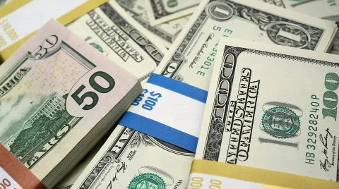 Macro money fly over Stock-Footage 760736
