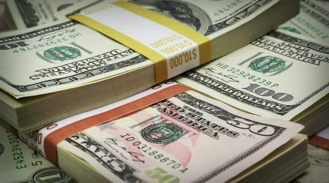 Macro money fly over Stock-Footage 780025