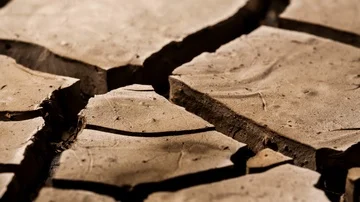 Macro mud drying from wet soil timelapse drought cracking earth Stock Footage 86074682