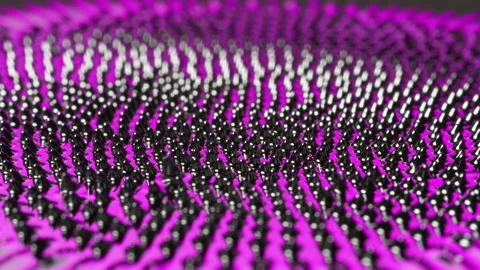 Macro of Multi coloured metallic magnetic Ferrofluid, visual effect looks like l Stock Footage 133123405