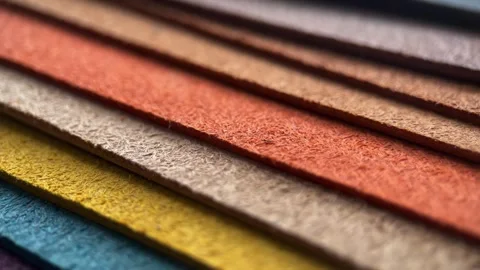 Macro Multicolored Leather Set Background Vídeos de archivo 263072950