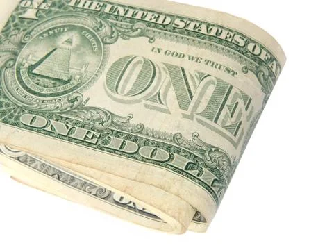 Macro one dollar bill Stock Photos