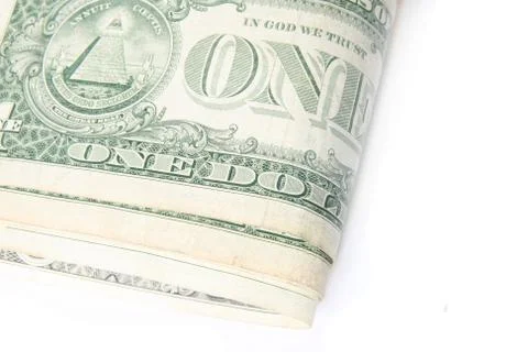 Macro one dollar bill Stock Photos