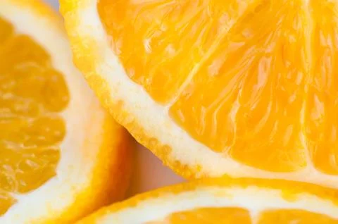 Macro of orange slice Stock Photos