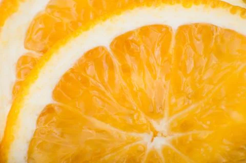 Macro of orange slices Stock Photos