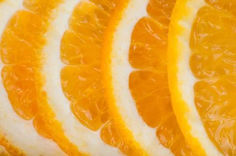 Macro of orange slices Stock Photos