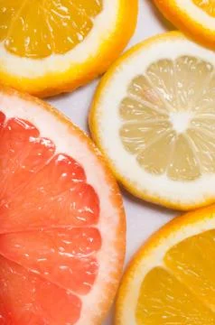 Macro of orange slices Stock Photos