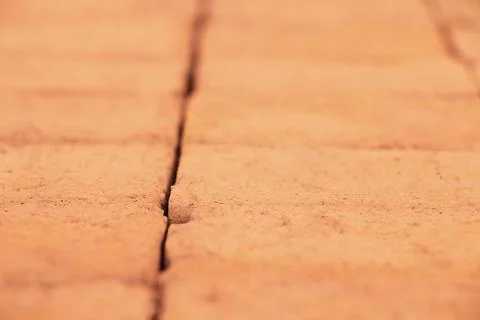 Macro orange square bricks surface texture Fotos Stock