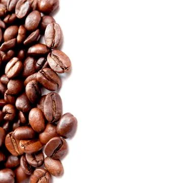 Macro panoramic coffee beans 스톡 사진