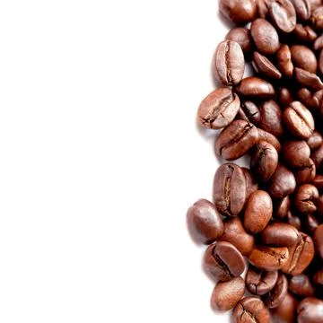 Macro panoramic coffee beans 스톡 사진