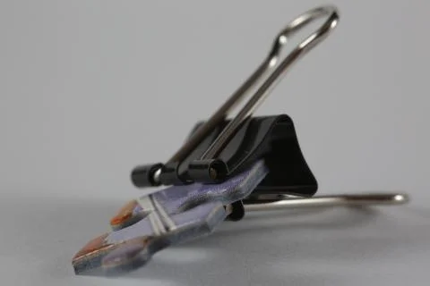 Macro paper clamp 库存照片